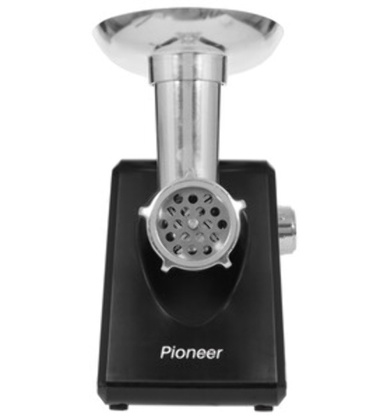 Мясорубка электрическая Pioneer MG225 черный, 3000 Вт, 3.0 кг/мин, реверс, защита от перегрузки, насадки - 4