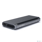 Внешний корпус Gembird EEM2-SATA-3 USB 3.1 для M2 SATA порт Type-С, RGb подсветка, металл, серебристый, фото4