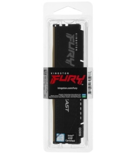 Оперативная память Kingston Fury Beast Expo, DDR5, 8Gb (1x8Gb), 6000MHz, CL30, DIMM, с радиатором, черный
