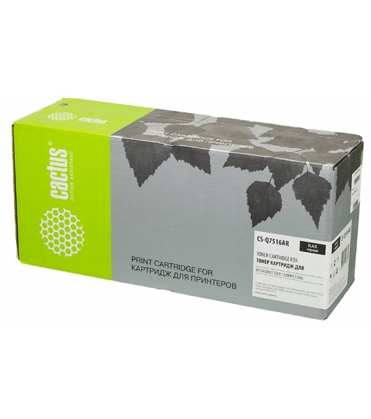 Тонер Картридж Cactus CS-Q7516AR черный для HP LaserJet 5200/5200N/5200L (12000 стр.)