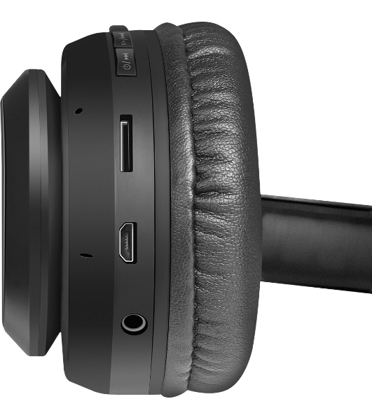 Беспроводные/проводные наушники Defender FreeMotion B552 черный, накладные, Bluetooth + проводной, складная конструкция, до 5 ч