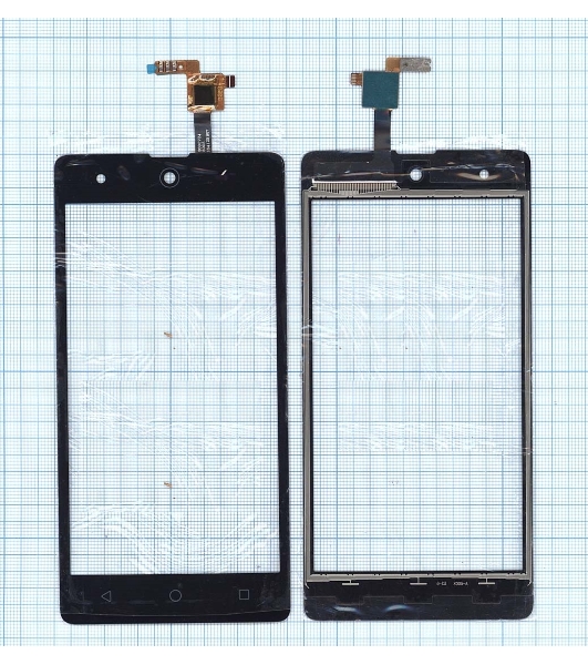 Сенсорное стекло (тачскрин) для Micromax Q349 Canvas Selfie 4, черное