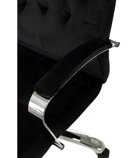 Кресло руководителя Бюрократ T-9928SL Fabric черный Italia Black, крестов. металл хром