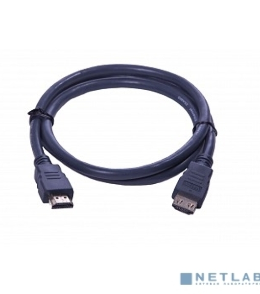 Кабель HDMI CP-HM-HM-7.5M Wize, 7.5 м, v.2.0, K-Lock, soft cable, 19M/19M, позол.разъемы, экран, темно-серый, пакет