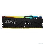 Оперативная память Kingston Fury Beast, DDR5, 32Gb (2x16Gb), 6000MHz, CL36, DIMM, с радиаторами, RGB, черный, фото2