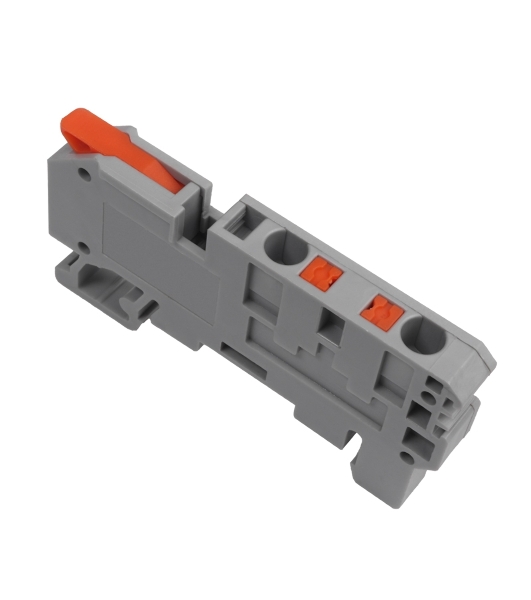 Клемма СМК Rexant 222-421-PT-4 3 вывода рычаг-push-in на DIN-рейку (0,5-4 мм²) серый (40 шт/уп)