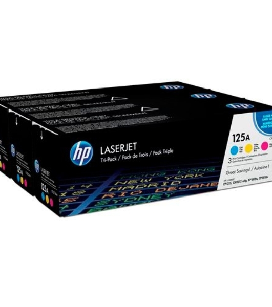 Картридж лазерный комплект HP CF373AM голубой/пурпурный/желтый для CLJ CP1215/1515 3 х 1400 стр.