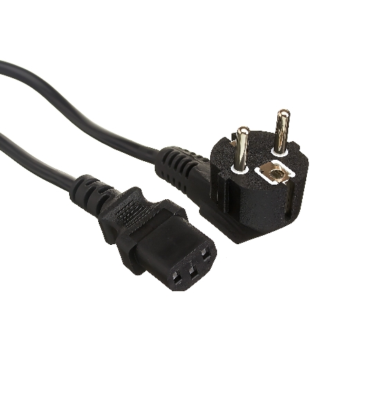 Кабель питания ExeGate Power PC-5P (Евровилка угловая Schuko->С13) VDE-250V-3*0.75-CU, 10A, 5м