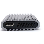 Внешний корпус Gembird EEM2-SATA-3 USB 3.1 для M2 SATA порт Type-С, RGb подсветка, металл, серебристый, фото2