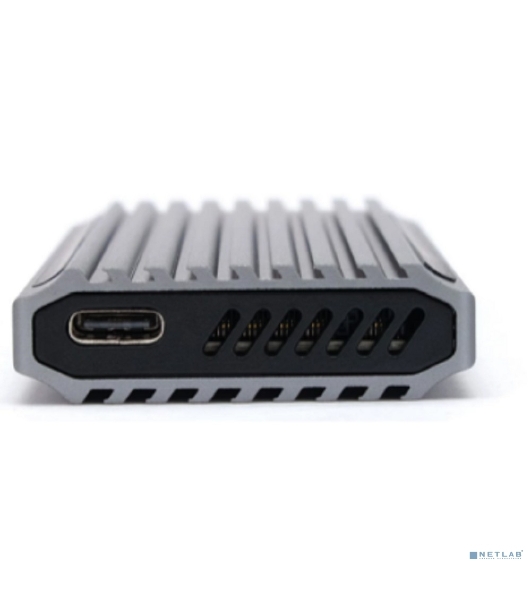 Внешний корпус Gembird EEM2-SATA-3 USB 3.1 для M2 SATA порт Type-С, RGb подсветка, металл, серебристый