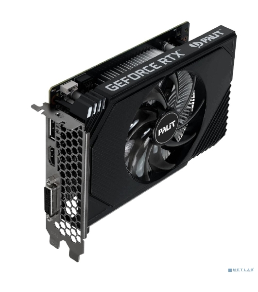 Видеокарта Palit RTX 3050 STORMX OC 6Gb NVIDIA GeForce RTX 3050 6Gb PCI-E 4.0 96bit GDDR6 1042/14000 DVIx1 HDMIx1 DPx1 HDCP Ret