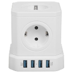 Сетевой фильтр Cablexpert Tower TWR-5-U4-W-2, 5 р, 10А, 4хUSB, 3.1А, 2 м, ур.защиты 4+, белый, коробка, фото7