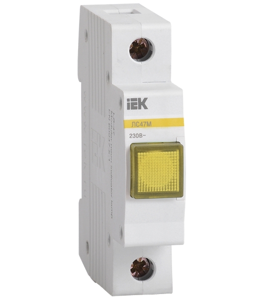 Лампа сигнальная ЛС-47М жел. IEK MLS20-230-K05