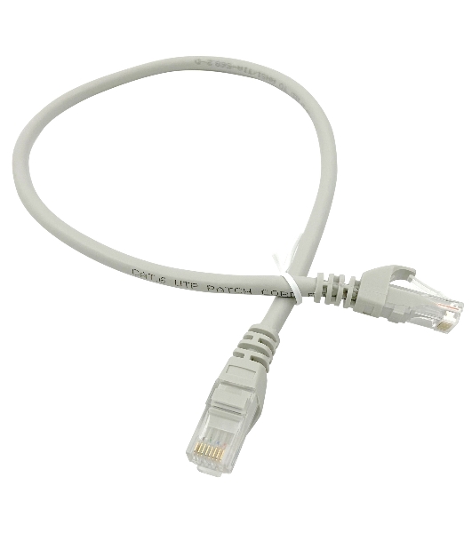 Патч-корд Buro Basic UTP 4 пары cat6 CCA molded 0.5м серый RJ-45 (m)-RJ-45 (m)
