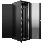 Шкаф серверный NTSS Премиум (NTSS-R42U6080GS-BL) напольный 42U 600x800 мм пер. дв. стекл. металл 900 кг черный 710 мм 99 кг 1987 мм IP20 сталь, фото3