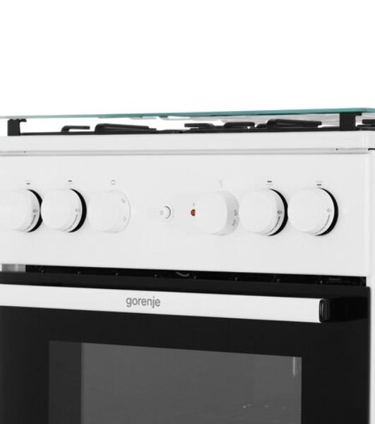 Плита комбинированная Gorenje GK5A21WH белый, конфорок 4 газовых, духовка 68 л, 50 см x 85 см x 59.4 см