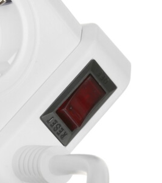 Сетевой фильтр Cablexpert Tower TWR-5-U4-W-2, 5 р, 10А, 4хUSB, 3.1А, 2 м, ур.защиты 4+, белый, коробка