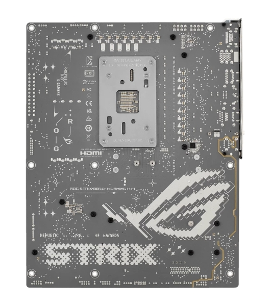 Материнская плата ASUS ROG STRIX B850-A GAMING WIFI, AM5, AMD B850, 4xDDR5, 2xSATA, 4xM.2, 1xPCIe 5.0 x16, 1xPCIe 4.0 x16, 1xPCIe x4, 1xDP, 1xHDMI, 1x2.5Gb LAN, 1xUSB-C 20Gbps, 1xUSB-C 10Gbps, 2xUSB-A 10Gbps, 4xUSB 5Gbps, 2xUSB-A 2.0, 3x3.5 мм, 7.1, ATX