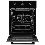 Встраиваемый духовой шкаф Monsher MOE 4563 Noir, электрический, High-Tech, объем 50 л, конвекция, гриль, 3 стекла в дверце, съемные стекла, съемная дверца, телескопические направляющие, черный, фото9