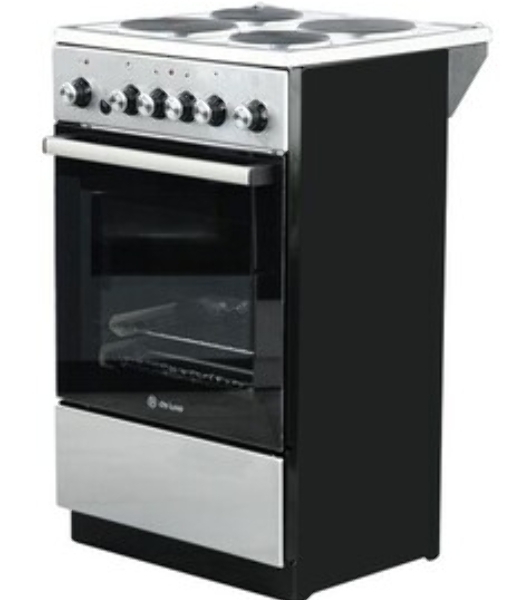 Плита электрическая De Luxe 5004.16э 010 серебристый, конфорок 4 шт, духовка 46 л, гриль, 50 см x 85 см x 50 см