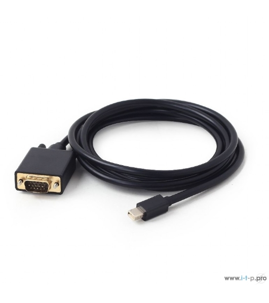 Кабель Cablexpert mDP-VGA, 20M/15M, 1.8м, черный, позол.разъемы, пакет (CC-mDPM-VGAM-6)