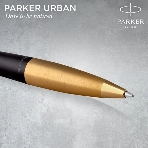 Ручка шариковая Parker Urban Core K314 (CW2143640) Muted Black GT M, синие чернила, подарочная коробка, фото7