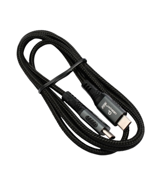 Кабель USB2.0 Cablexpert ССP-USB2.0-240W-1M Type-C/Type-C, 5А, 240Вт, PD3.1/QC4.0, медь, алюминиевые коннекторы, оплетка, 1м, черный, пакет