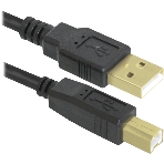 Кабель Defender USB04-06 PRO Кабель USB 2.0 для соед. 1.8м AM/BM, зол.конт, 2фер.фил., фото3