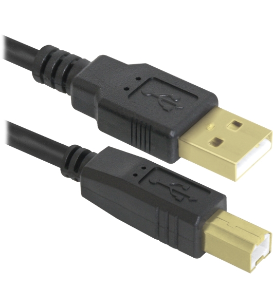 Кабель Defender USB04-06 PRO Кабель USB 2.0 для соед. 1.8м AM/BM, зол.конт, 2фер.фил.