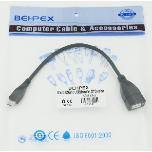 Кабель USB Behpex OTG USB(f)/MicroUSB (0.2м)