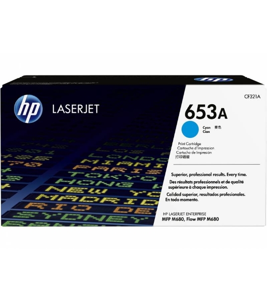 Тонер Картридж HP 653A CF321A голубой для HP MFP M680 (16000 стр.)