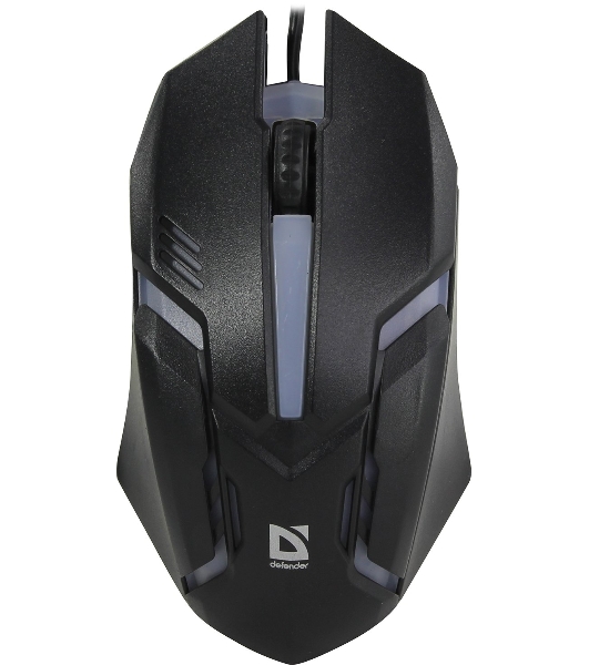 Мышь проводная Defender Hit MB-550 черный, 1600 dpi, USB, кнопки - 4