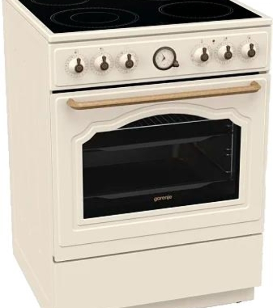 Плита электрическая Gorenje GECS6B70CLI бежевая, конфорок 4 электрических, духовка 71 л, 60 см x 85 см x 60 см