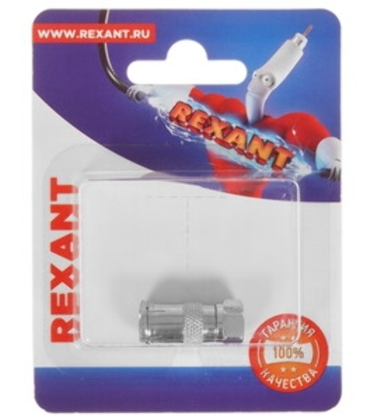 Переходник антенный Rexant штекер F - гнездо TV (1 шт.)