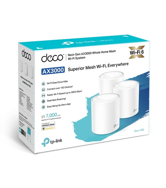 Домашняя Mesh Wi-Fi система TP-Link Deco X60(3-pack) AX5400
