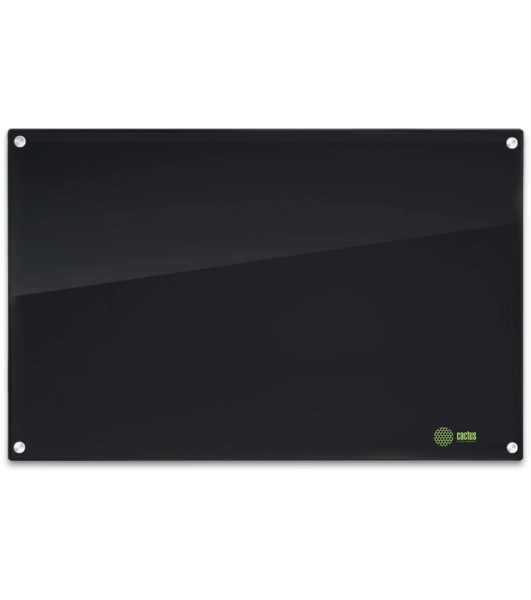 Доска стеклянная Cactus CS-GBD-120x150-BK-TM Сквозное крепление стеклянная черный 120x150см стекло крепления