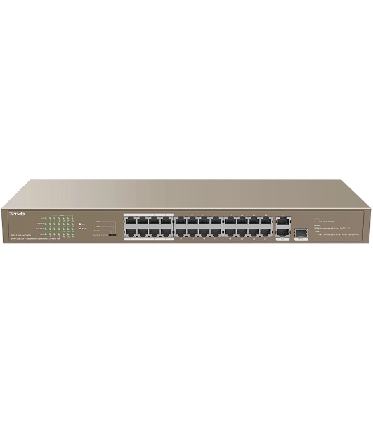 Коммутатор Tenda TEF1126P-24-250W 26-Портовыйбез управления FE c 24 портами PoE