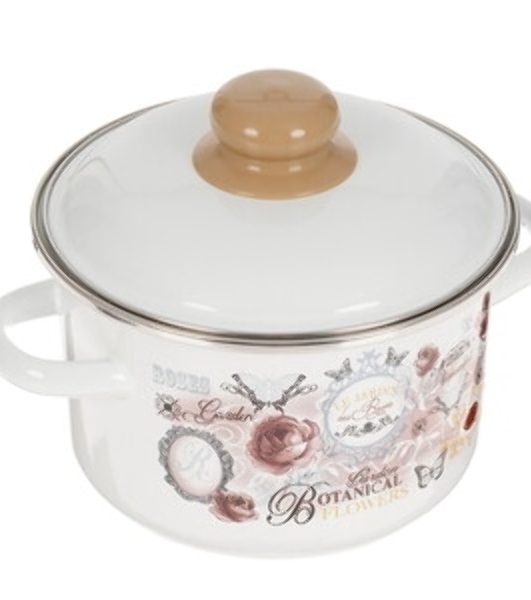 Кастрюля Appetite 1RD161М Roses эмалированная сталь 2 л 60070377