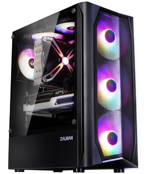 Компьютерный корпус MidiTower Zalman N4 black (ATX,Window, 6xRGb fan, USB 2.0 x2, USB 3.0x1, без БП) (N4 rev.1)