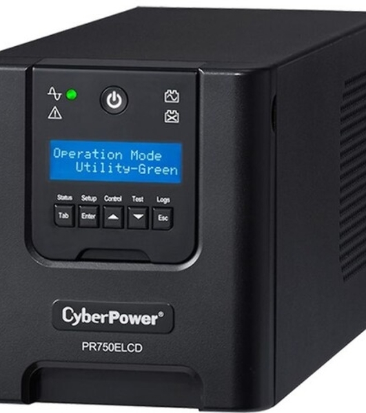 Источник бесперебойного питания CyberPower PR750ELCD 750 ВА/675 Вт/USB/RJ-11/RJ-45/6 x IEC 320 C13 (компьютерная)