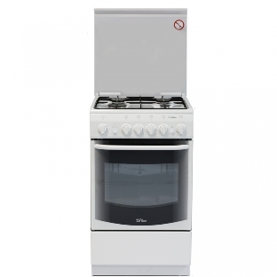 Плита газовая De Luxe 5040.33Г (КР) ЧР белый, конфорок 4 газовых, духовка 43 л, 50 см x 85 см x 50 см