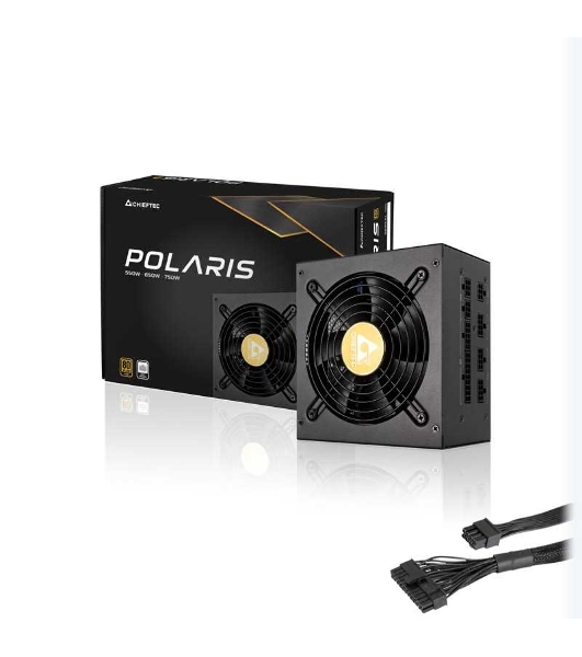 Блок питания Chieftec Polaris PPS-750FC, 750Вт, 80 PLUS Gold, 120мм, модульный, черный
