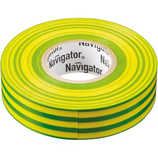 Изолента ПВХ Navigator 19 мм (рул.20м) жел/зел. NIT-A19-20/YG