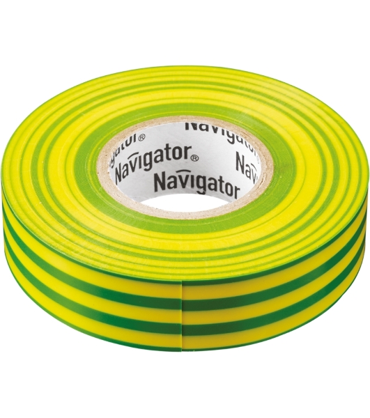 Изолента ПВХ Navigator 19 мм (рул.20м) жел/зел. NIT-A19-20/YG
