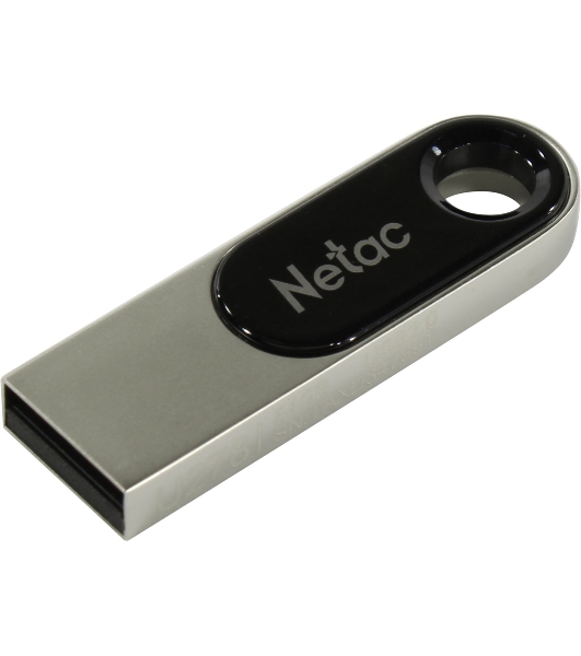 Флешка USB Netac U278 (NT03U278N-064G-20PN), 64Gb, USB 2.0, R/W 50/10, серебристый/черный