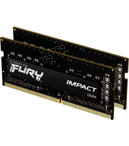 Оперативная память Kingston Fury Impact, DDR4, 32Gb (2x16Gb), 3200MHz, CL20, SO-DIMM