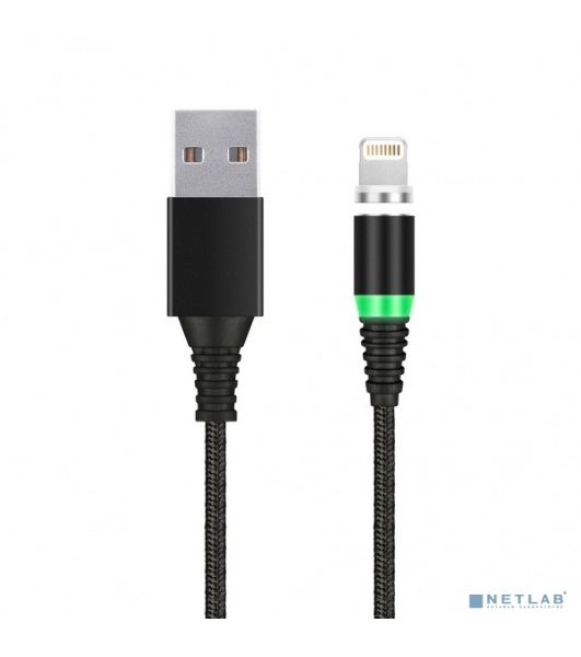 Кабель зарядки с магнитным отсоед. наконечн. 8-pin для Apple, длина 1м, до 2 А, черный (iK-510mt-2)