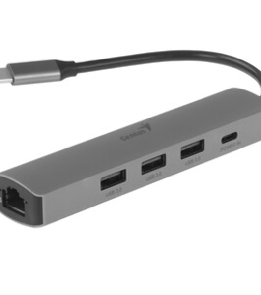 USB-концентратор Genius UH-545, USB Type-C, USB/RJ45, USB Type-C