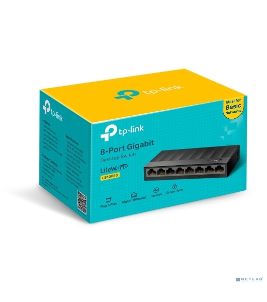 Коммутатор TP-Link LS1008G (L2) 8x1Гбит/с неуправляемый