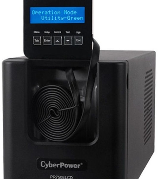 Источник бесперебойного питания CyberPower PR750ELCD 750 ВА/675 Вт/USB/RJ-11/RJ-45/6 x IEC 320 C13 (компьютерная)